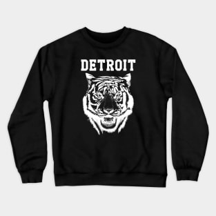 Tiger from Detroit White Crewneck Sweatshirt